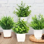 1PCS Artificial Potted Plant Scene Desktop Home Office Shelf Decor Tabletop Landscape Bonsai Wedding Room Party Accessories Vine